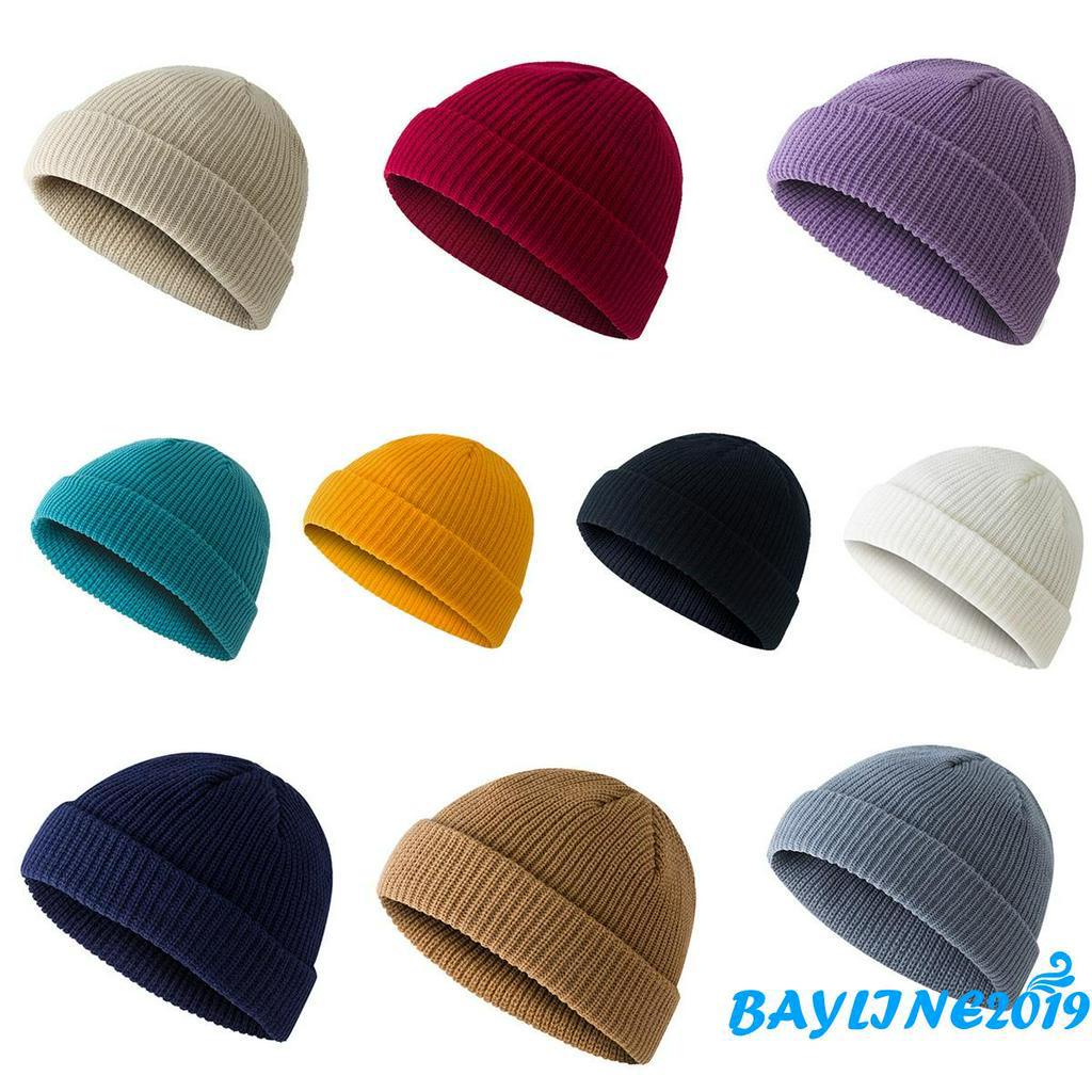 Mũ Beanie Dệt Kim Màu Trơn Thời Trang Cho Cả Nam Nữ