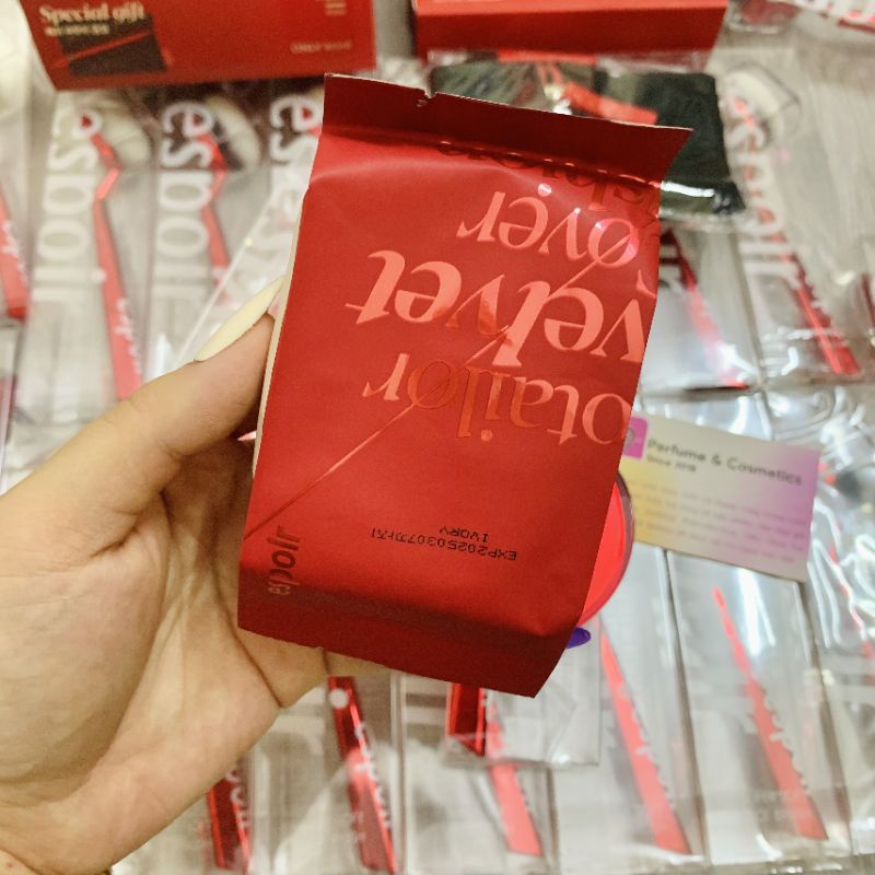 (Tặng túi đựng mỹ phẩm + lõi thay) Set Phấn Nước Che Phủ Hoàn Hảo Espoir Pro Tailor Be Velvet Cover Cushion SPF 34 PA++