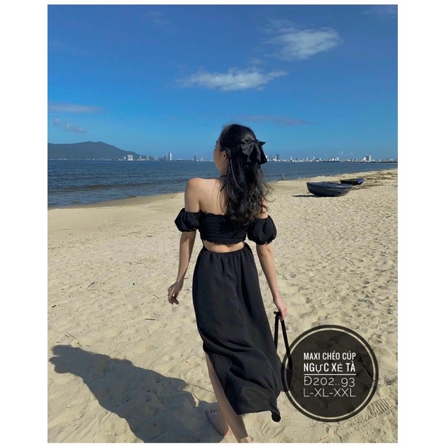 Đầm bigsize Maxi biển sexy siêu dể thương 65-85kgẢnh số 2-4-5Mẫu bigsize mặc