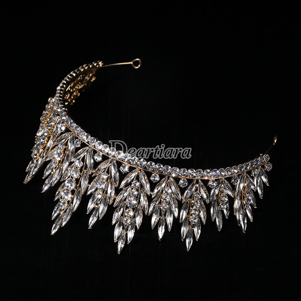 Vương miện bán nguyệt kim cương toàn bộ siêu lấp lánh