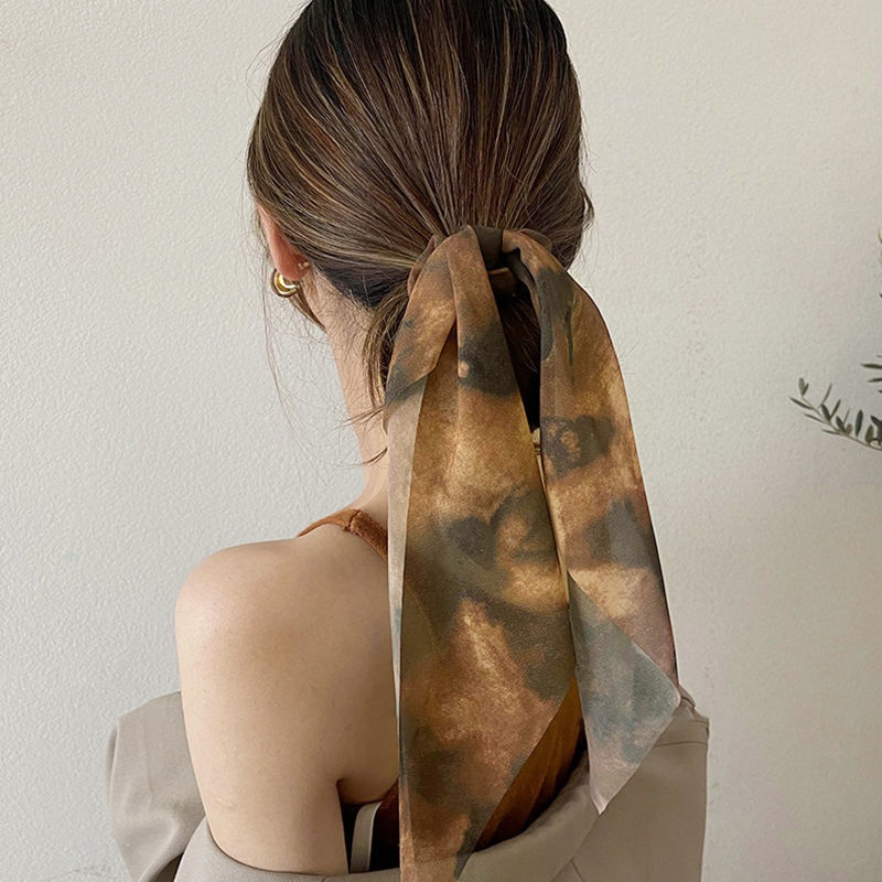 Dây Buộc Tóc Cao Su Co Giãn In Họa Tiết Thời Trang Cho Nữ