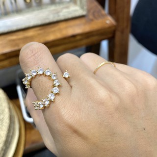 [Mã SKAMLTSM9 giảm 10% đơn 99K] Set nhẫn 2 chiếc đá to ảnh thật