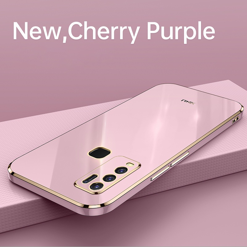 Ốp điện thoại vuông mạ sang trọng cho Vivo Y50 Y30 Y30I