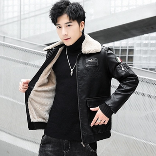 Áo Khoác Da Form Rộng Phong Cách Hàn Quốc Dành Cho Nam