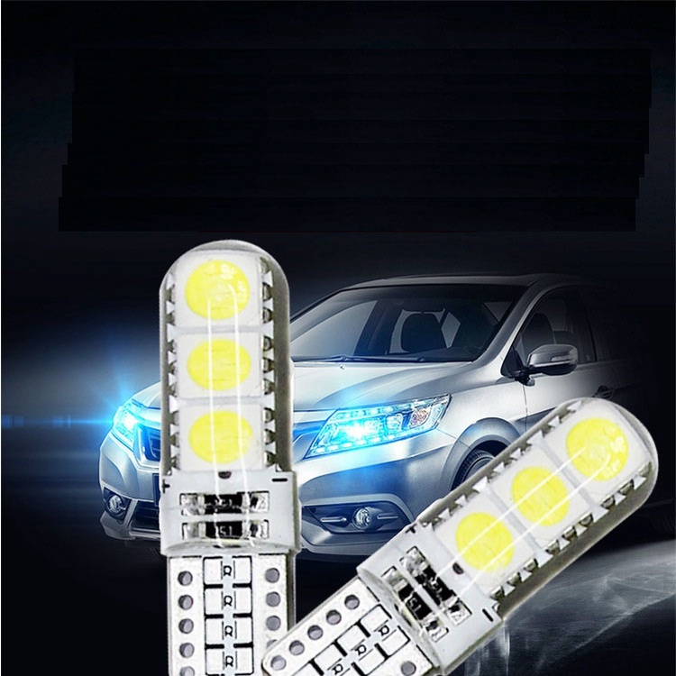 Bộ 2 bóng led T10 Nhân led 6 vỏ silicon chống nước