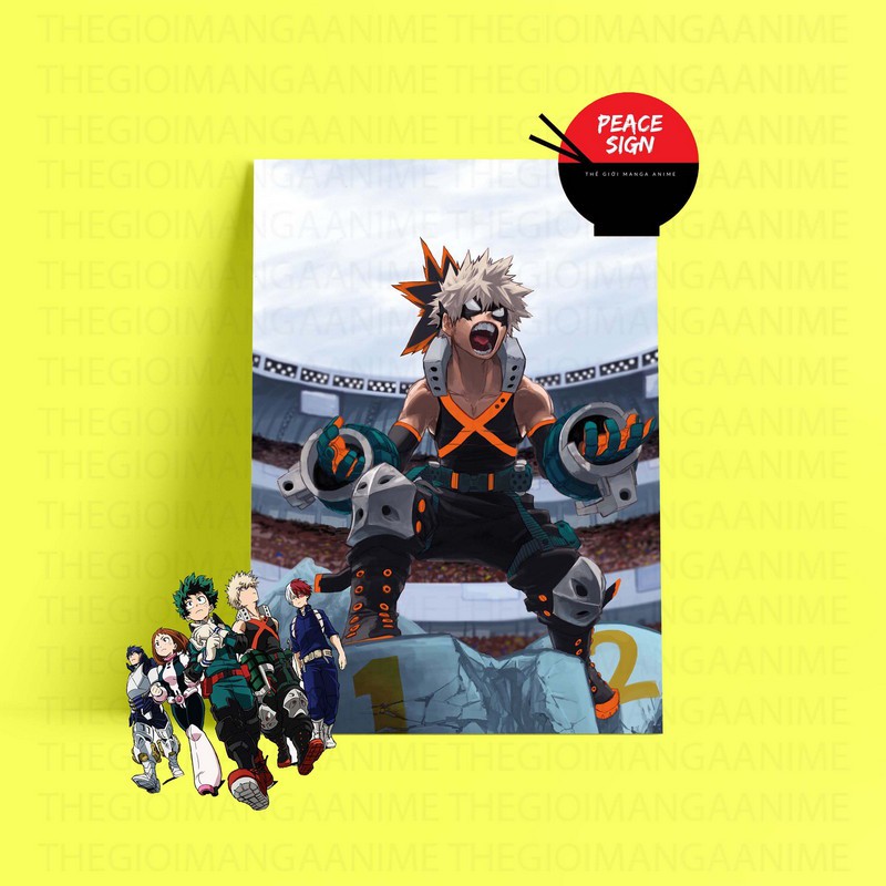 (50 mẫu) Tấm Postcard giấy 260gsm cao cấp HỌC VIỆN ANH HÙNG MY HERO ACADEMIA anime chibi ảnh đẹp nhiều mẫu