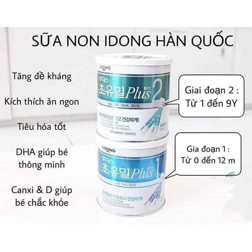 MEN TIÊU HOÁ / SỮA NON ILDONG PLUS HÀN QUỐC SÔ 1 VÀ SỐ 2 - HỘP 90GR