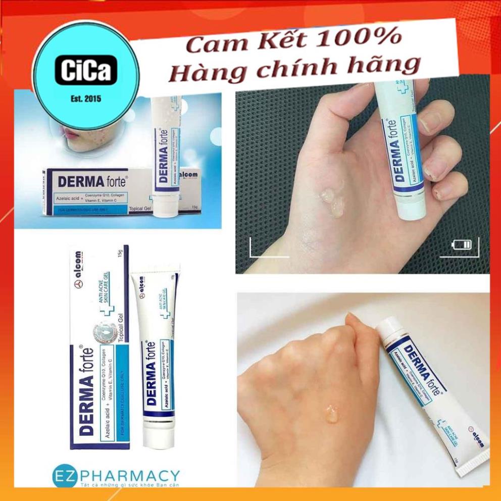 Derma Forte - Kem Giảm Mụn Ngừa Thâm Trứng Cá Dưỡng Sáng Da, Mụn Ẩn, Mụn Đầu Đen - 15g