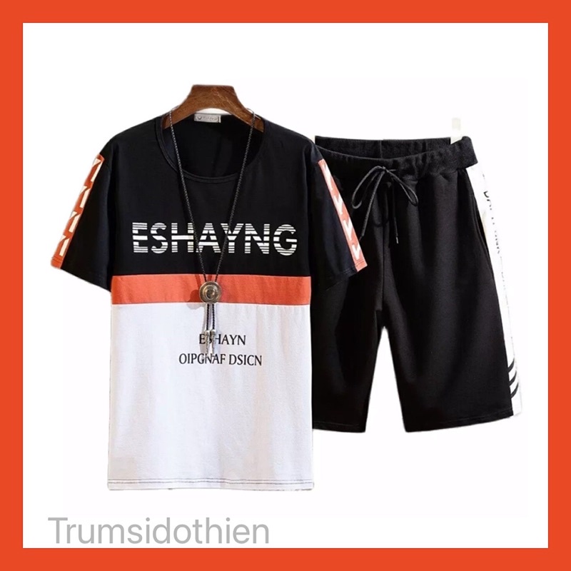 Bộ thể thao nam viền sọc năng động | BigBuy360 - bigbuy360.vn