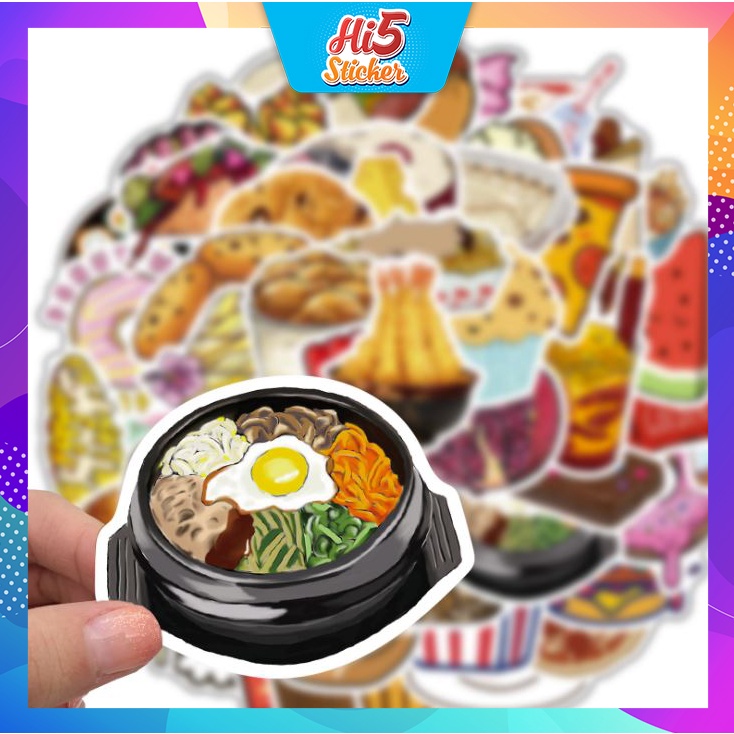 Sticker Hình Dán cao cấp Món Ăn Ngộ Ngĩnh ms#212
