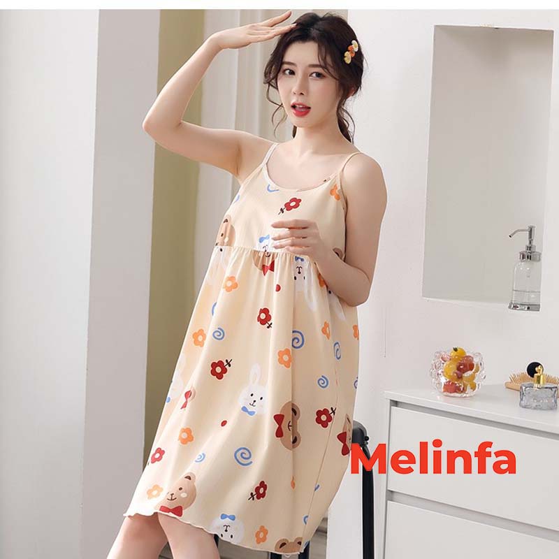 Váy ngủ hai dây nữ, đầm ngủ nữ phong cách dễ thương chất lụa lạnh nhiều màu mã VAV0153