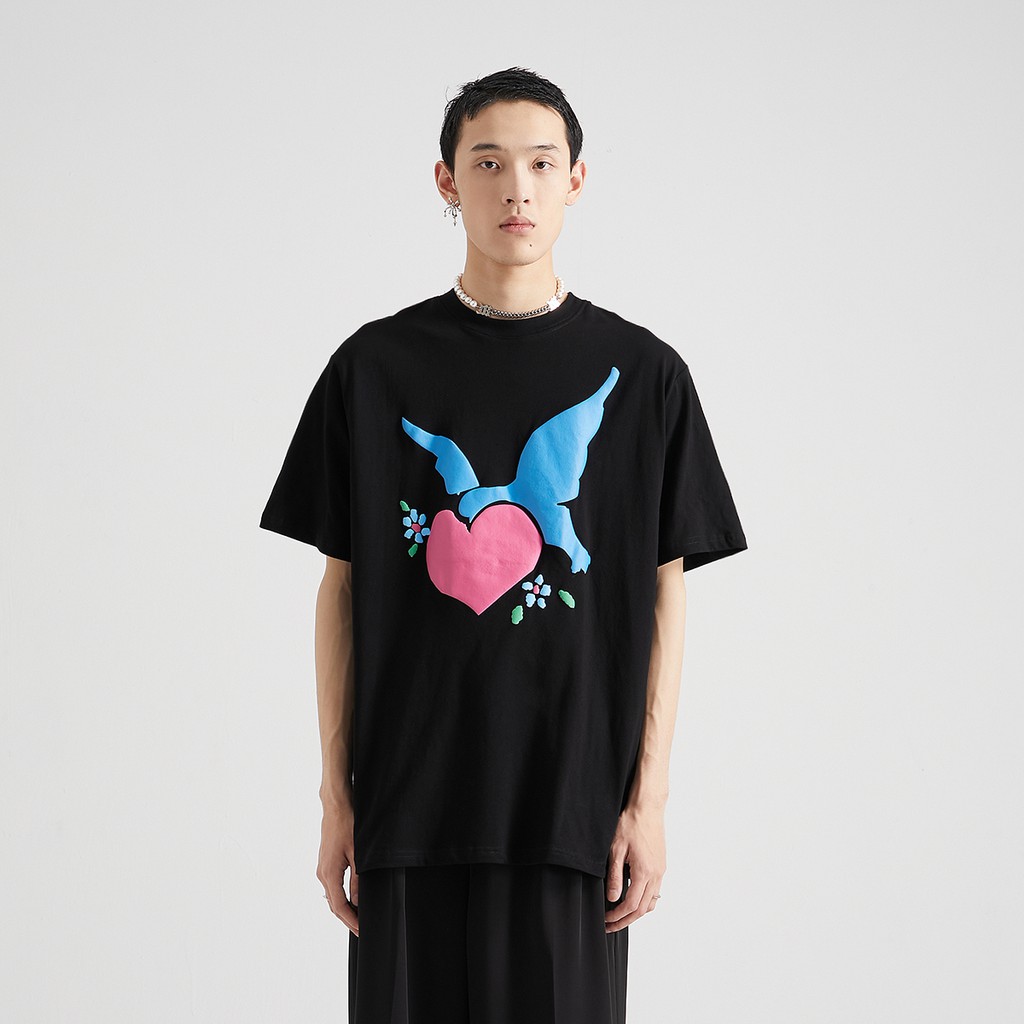 Áo thun FunkyFun Love in Peace tay lỡ form rộng 100% cotton | BigBuy360 - bigbuy360.vn