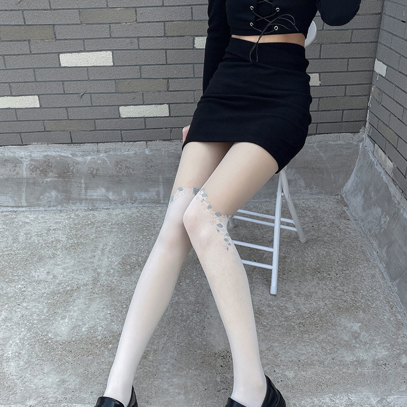 Youyo Vớ Cao Qua Gối Họa Tiết Hoa Lolita Nhật Bản Cổ Điển Cho Nữ Đi Club Đêm