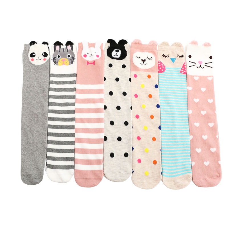 Đặc sắc Cô Gái Trên Đầu Gối Mùa Thu Và Mùa Đông Đùi Vớ Trẻ Em Hình Hoạt Hình Dễ Thương Cho Bé, Vớ Mùa Xuân Và Mùa Thu, Sinh Viên Đống 7dTX