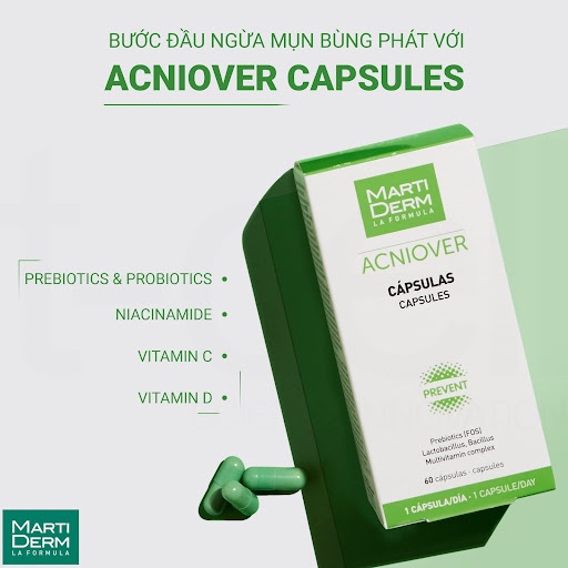Viên uống ngăn ngừa mụn MartiDerm Acniover Capsules 60 viên