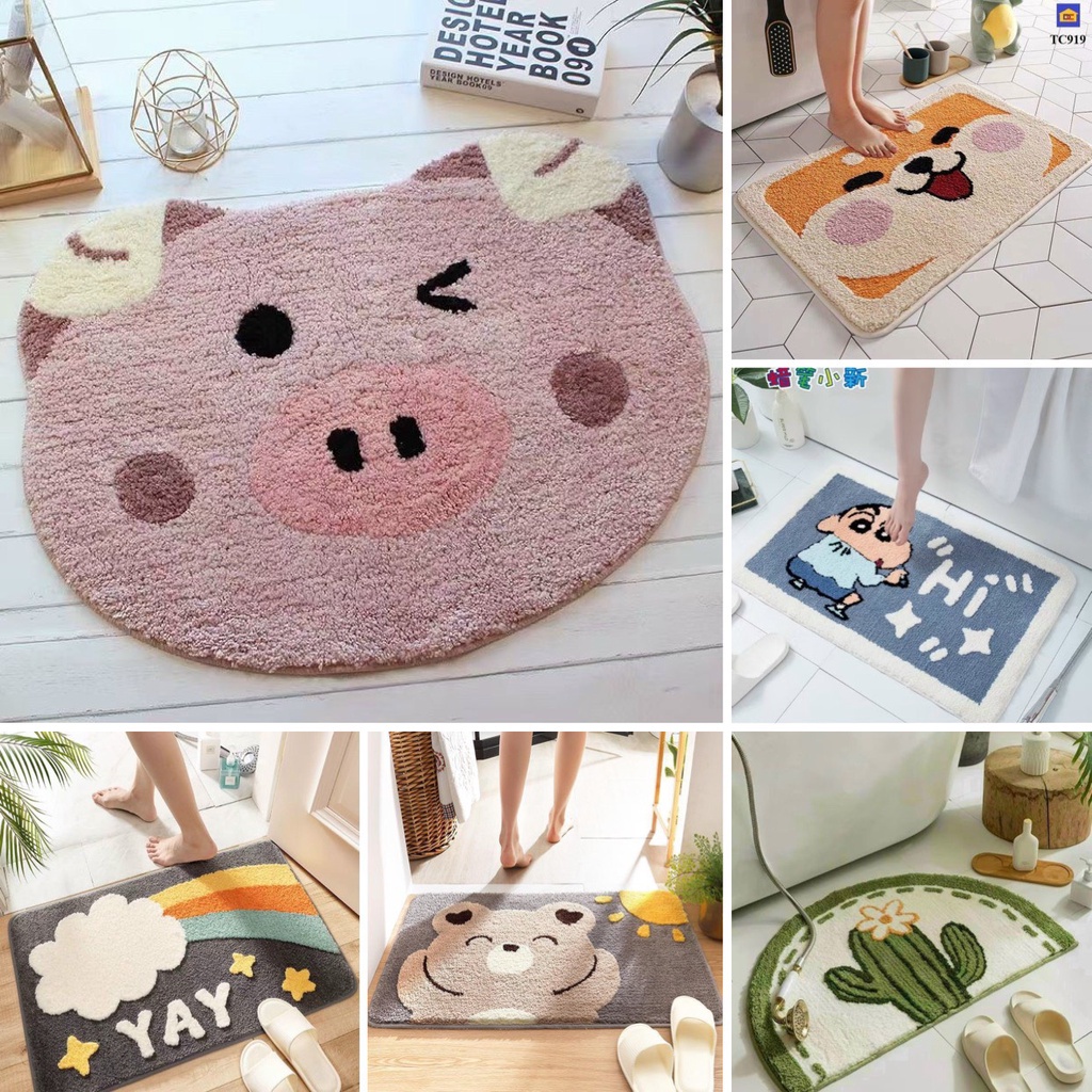 Thảm chùi chân chống trơn trượt rất nhiều họa tiết sang trọng, siêu thấm nước, kích thước 45*65 [𝑴𝒐𝒎 𝑩𝒆𝒅𝒅𝒊𝒏
