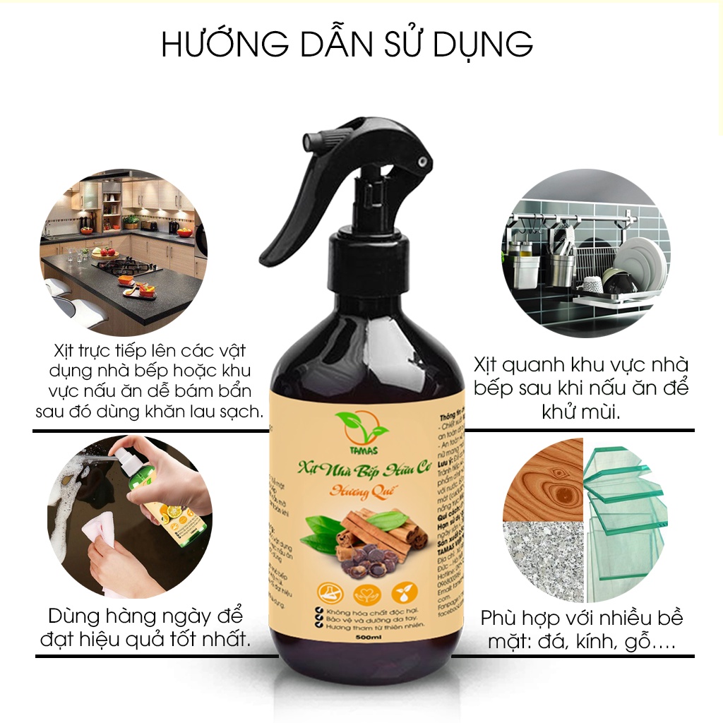 Combo nước lau bề mặt đa năng hữu cơ chiết xuất bồ hòn và tinh dầu thiên nhiên 500ml+ 10 khăn lau đa năng 2 mặt