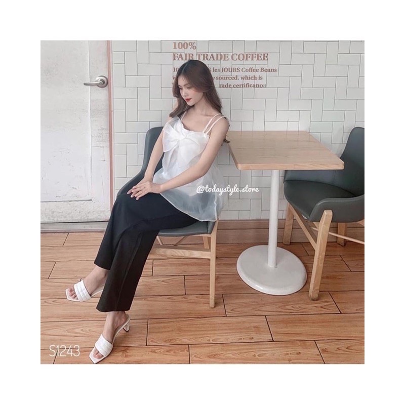 SET PEPLUM 2 DÂY NƠ NGỰC KÈM QUẦN SUÔNG ĐEN