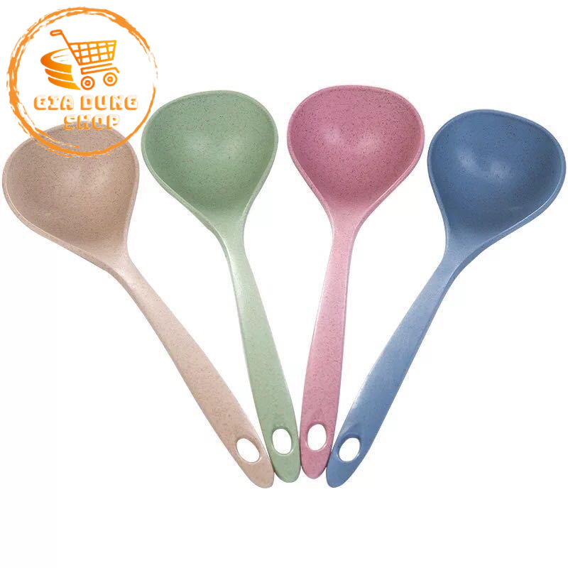 Muỗng Môi Vá Múc Canh Nhựa Lúa Mạch An Toàn Cho Gia Đình Khi sử Dụng