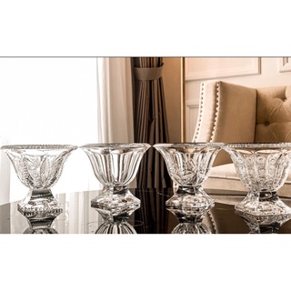 Chân Bồng Pha Lê cao cấp Bohemia Panel đk 22.5cm, cao 18cm - Pha lê chính hãng sản xuất tại Séc