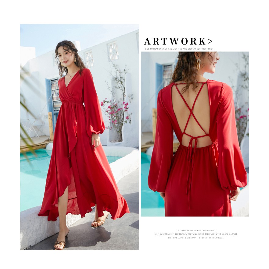 Đầm Maxi Dài Hở Lưng Gợi Cảm Cho Nữ | BigBuy360 - bigbuy360.vn