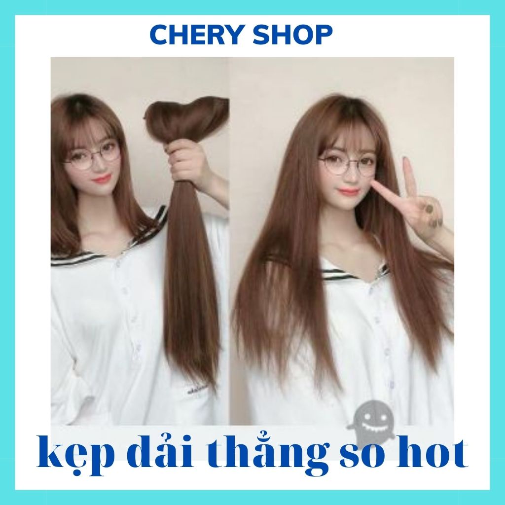 Tóc giả nữ đẹp  FREESHIP  tóc giả kẹp thẳng 6 phím A10