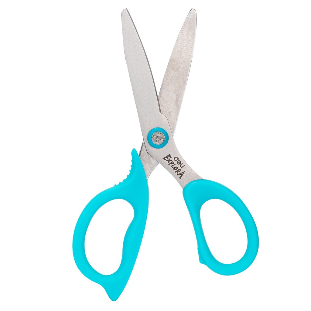 [LIFEMC02BPABAU -10% đơn 250K] Kéo học sinh Deli - Explora Hồng/Xanh dương - 1 chiếc - E77755