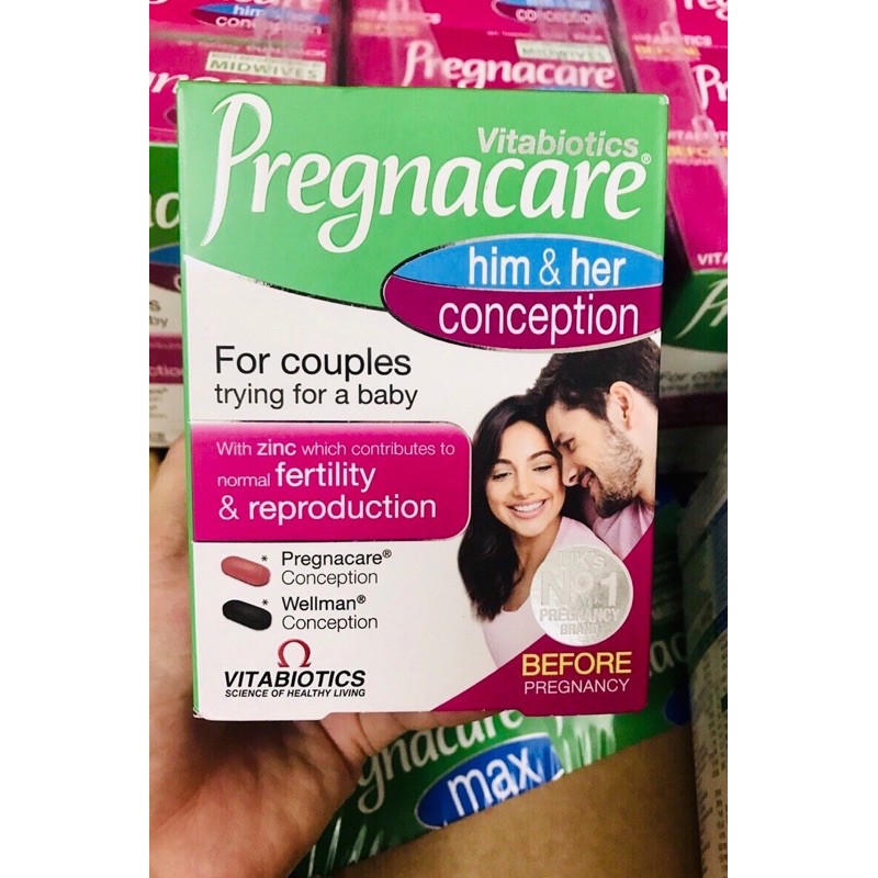 Vitamin,thực phẩm chưc năng Pregnacare Him and Her Conception tăng khả năng thụ thai cho 2 vợ chồng