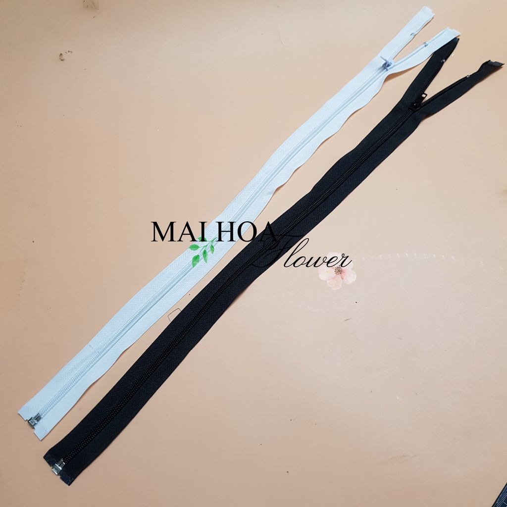 Dây kéo khóa nhựa 50cm dùng để may quần áo, dây kéo balo, maihoaflower