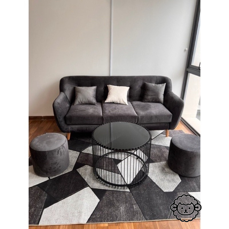 Thảm trải sàn nỉ lì Bali, Thảm phòng khách 1m6x2m3 và 2mx3m ko xù lông, chống trượt