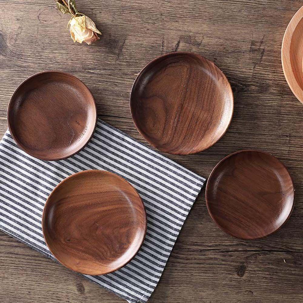 Giá Đỡ Đĩa Tròn Bằng Gỗ Sồi Đựng Bánh Tráng Miệng