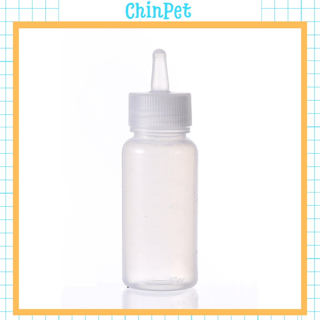 Bình ti cho chó mèo con, bình mớm sữa chó mèo sơ sinh - 60ml - chinpet
