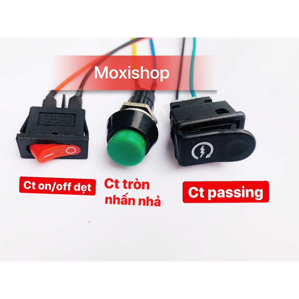 Công Tắc Xe Máy 5 loại ON/OFF tròn - dẹt - passing ( giá 1 chiếc)