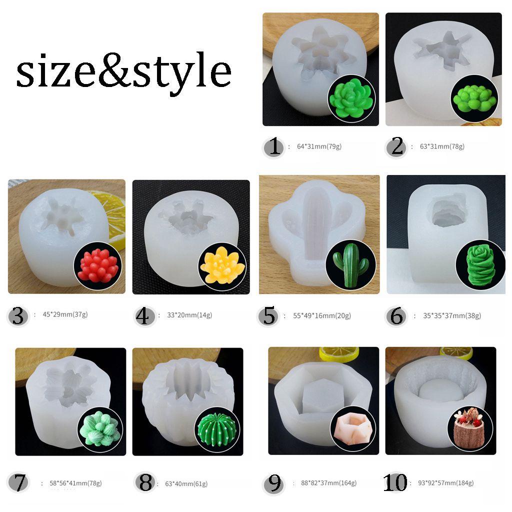 SOMEDAYZL Khuôn Silicone Làm Nến Hình Cây Mọng Nước Sáng Tạo