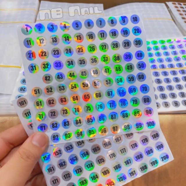 Tem decal mã số dán chai lọ sơn