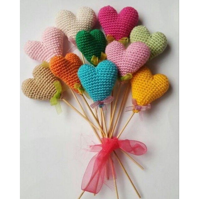 Trái tim hanmade bằng len làm quà tặng valentine, sinh nhật, trang trí, tặng người yêu. #tráitim #hanmade #heart #cute