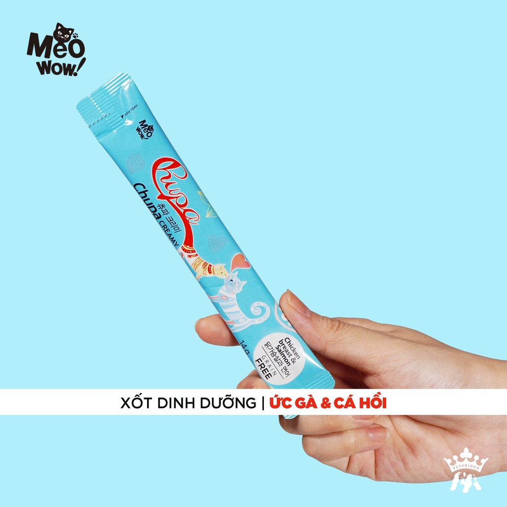 Súp thưởng cho mèo Chupa meowow 14g, thức ăn tăng cân snack creamy Con Mèo Xiêm