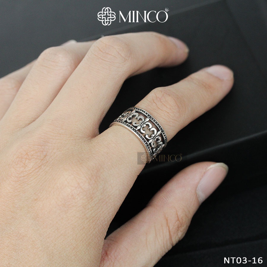 Nhẫn Chrome Heart Nam Thiết Kế Freesize Minco Accessories phụ kiện thời trang Unisex NT03-16