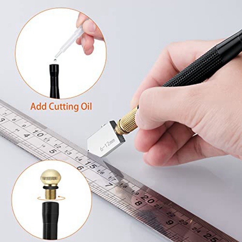 Bộ Dụng Cụ Cắt Kính Bằng Hợp Kim 2mm-20mm Có Tay Cầm Tiện Lợi