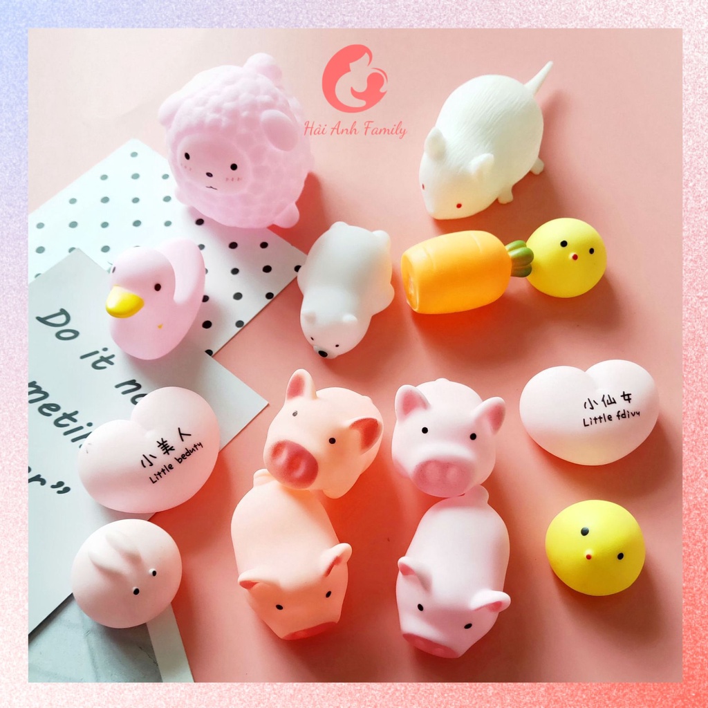 Đồ chơi thú bóp kêu chíp chíp nhiều hình đáng yêu cho bé