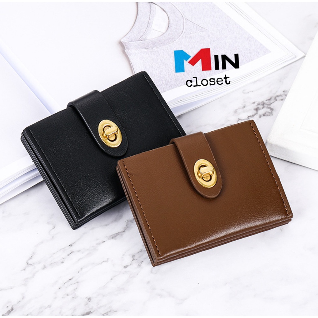 Ví nữ  𝑭𝑹𝑬𝑬𝑺𝑯𝑰𝑷  Ví ngắn da PU phong cách đơn giản sang chảnh hàng Quảng Châu cao cấp Mincloset V19