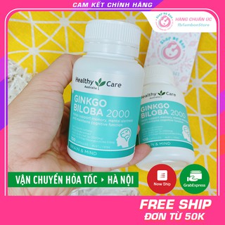 [CHUẨN AIR] Bổ não Healthy Care Ginkgo Biloba 2000, Bổ não Úc – 100 viên (Date mới nhất)