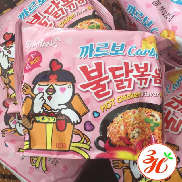 Mì cay gói màu hồng Samyang Hàn Quốc