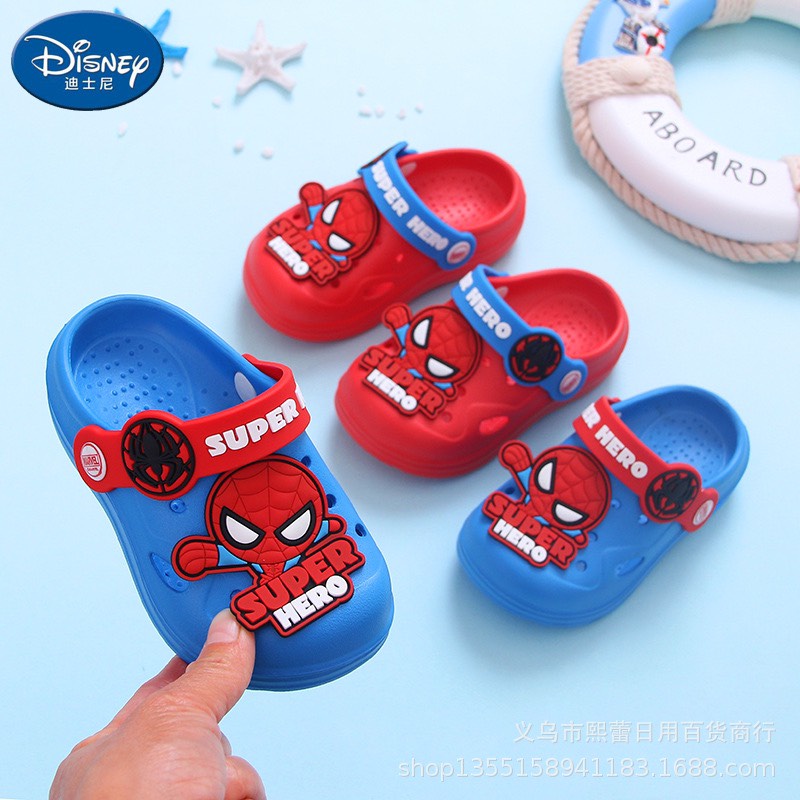 Dép sục Spiderman Captain America chống trượt chống trơn cho bé hình người nhện siêu nhân chân thoải mái cho bé yêu cbạn