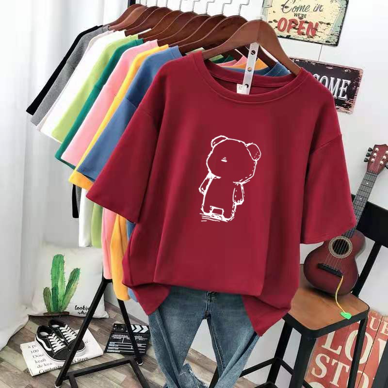 NRVP Áo thun tay ngắn cổ tròn in họa tiết thời trang trẻ trung