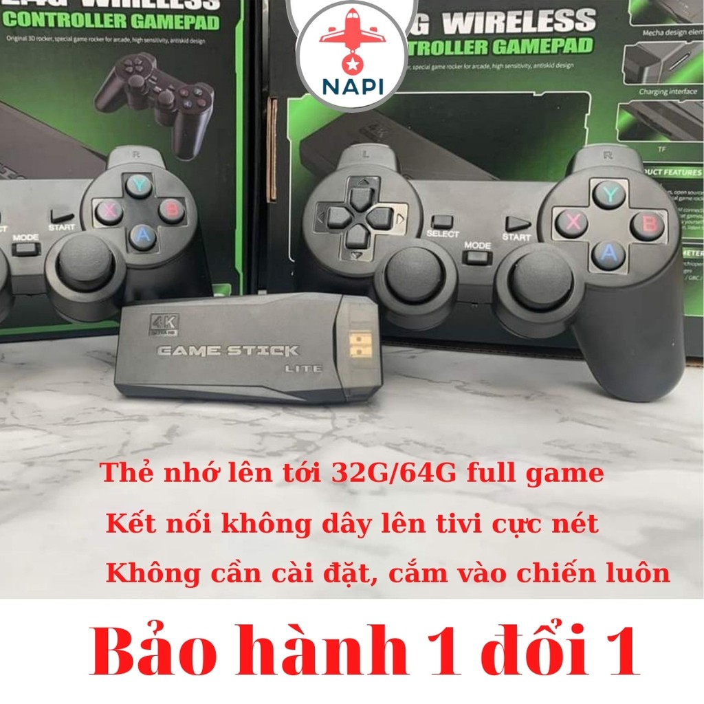 Game Stick 4k HDMI điện tử 4 nút máy chơi game cầm tay không dây