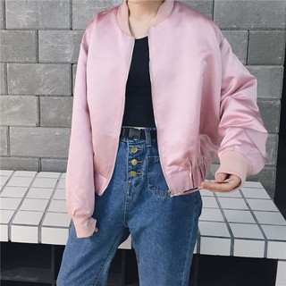 [NGON1511 - giảm thêm 10k] Áo khoác bomber nữ trơn