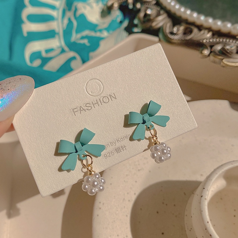 Bộ Khuyên Tai Đính Đá Opal Hình Oval Thời Trang Đơn Giản Sang Trọng Dành Cho Nữ