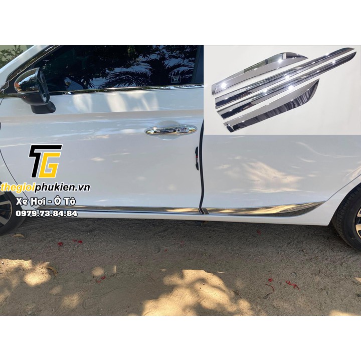 Ốp nẹp sườn, nẹp hông xe Honda City 2021 - Nhựa ABS mạ crom- Hàng cao cấp