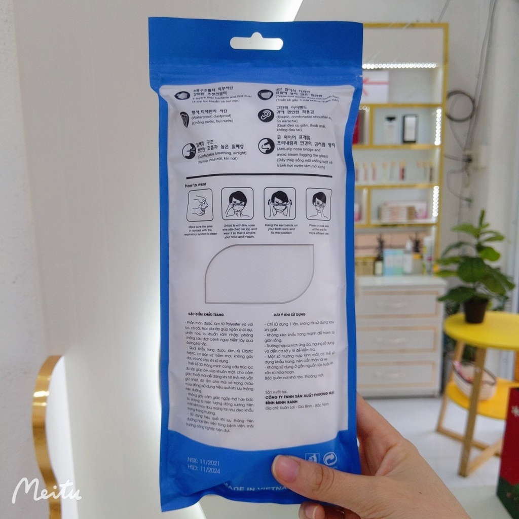 Khẩu Trang 4D Mask 4 Lớp, Phòng Chống Giọt Bắn Hiệu Quả chuẩn FDA - CE 3 Màu Bịch 10 cái | BigBuy360 - bigbuy360.vn